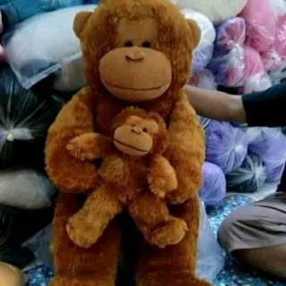 Boneka Monyet Gendong Anak / Gorila / Kera / Monkey Jumbo Giant