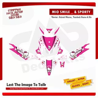 striping motor mio sporty smile / decal mio / sticker mio / stiker mio HELLO KITTY PINK