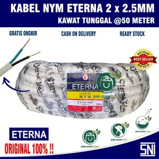 Kabel NYM Eterna 2x2,5 50m meter 2x2.5 50m 2 x 2,5 cable 2 x 2.5