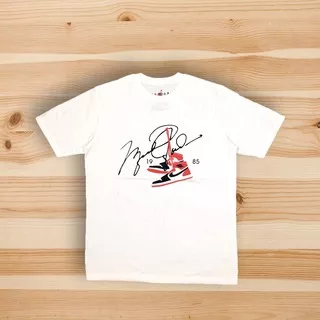 T SHIRT KAOS NIKE AIR JORDAN 1 SIGNATURE WHITE AUTHENTIC ORIGINAL