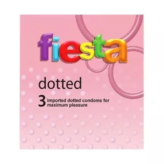 KONDOM FIESTA DOTTED 3 privasi aman IMPORTED DOTTED CONDOMS FOR MAXIMUM PLEASURE