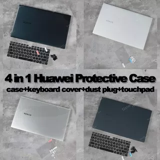 ?4 in 1? Matte Crystal Cover Matebook D14 15 Case with keyboard cover dust plug Touchpad for Huawei Matebook 13 14 X Pro Honor magicBook D15 14