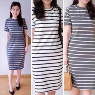 DRESS STRIPE ANIA/STRIPE DRESS/DRESS CEWEK