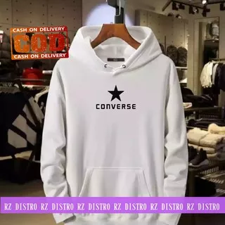 Hoodie Converse Star Text Hitam Premium / Motif Kaos Distro /  Hoodie Keren / T-Shirt / Rz distro