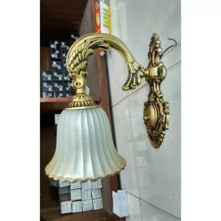 Lampu dinding minimalis klasik antik bunga gold