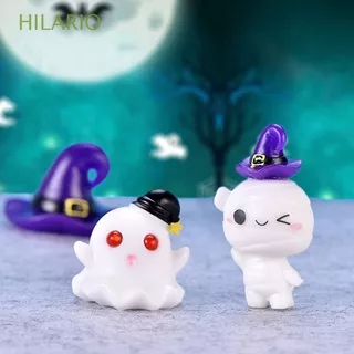 HILARIO Cute Spider Resin Resin Ornaments Pumpkin Micro Landscape Miniature Garden Craft DIY Ghost Elf Halloween Decoration