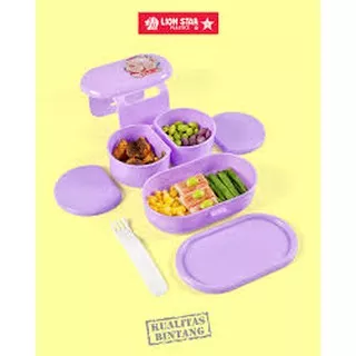 Lion Star Kotak Makan Anak Bekal SB-17 Triny Lunch Box Plastik Tempat Makan Lucu Penyimpanan Makanan