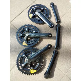 Crank Shimano Exage LX400 Oval 48T 170mm ORIGINAL SHIMANO JAPAN FREE Tutup Gear Tengah