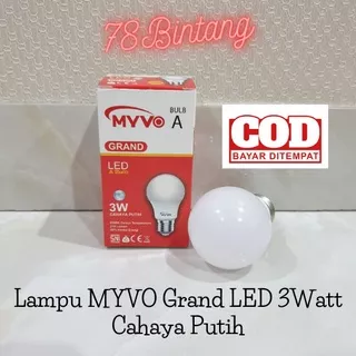 Bohlam Lampu MYVO Grand LED A Bulb 3Watt - Bohlam Lampu MYVO 3W - Lampu LED - Bohlam Lampu LED