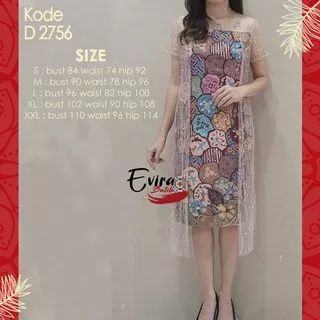 Dress Batik Wanita Modern Simple dan Elegant untuk Pesta dan Hangout S,M,L,XL,XXL D 2756