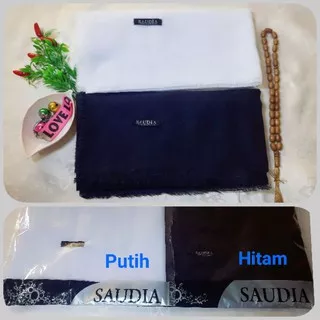 Jilbab Saudia Segiempat Rawis/Hitam/Putih Sekolah / BISA COD