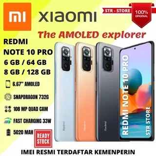 XIAOMI REDMI NOTE 10 PRO 8/128 GB NOTE 10 PRO 6/128 GB GARANSI RESMI XIAOMI