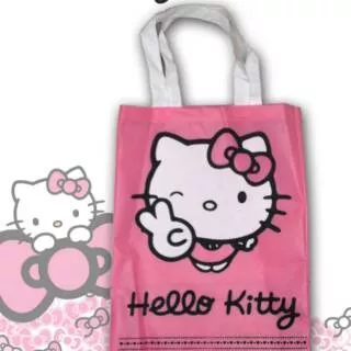 Tas Goody Bag Motif Karakter  Hello Kitty Souvenir Ultah Anak Murah Unik Pesta Meriah Lucu Imut