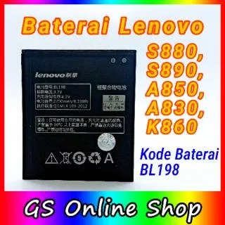 Baterai Lenovo S880 S890 A830 A850 K860 BL198 Batre BL-198