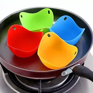 4pcs/set Flexibe Silicone Egg Poacher Cook Poach Pods Kitchen Tool Baking Poached Cup doublelift store