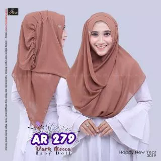 Hijab Ar Rafi AR279 / Pashmina Instan babydoll / Pastan 2 lubang / Pastan / Jilbab Instan Ar Rafi