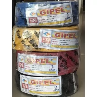 KABEL LISTRIK TUNGGAL ASLI TEMBAGA SNI NYA 1 x 2,5 mm 1x2,5mm  50yard GIPEL