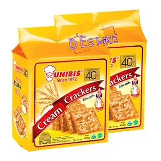 Biskuit Unibis Cream Crackers 265 gr | Biskuit Malkist