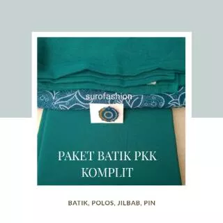 Paket kain batik pkk komplit polos 2,5 meter