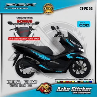 Cutting sticker Stiker PCX 150 / Striping Motor Variasi Honda PCX 150 Hitam - TERLARIS MURAH