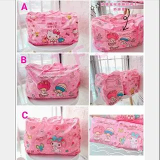 Travel bag tas gym lipat Hello Kitty My Melody Little Twins Star