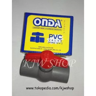 Produk Menarik Ball Valve / Stop Kran Plastik Ukuran 3/4 Drat Onda Spesial Harga