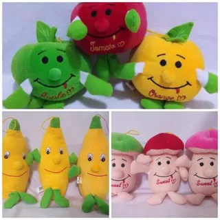 Boneka Pisang Mini Boneka Apel Jamur Tomat Jeruk