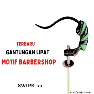 GANTUNGAN SANGKAR LIPAT MOTIF BARBERSHOP GANTUNGAN BURUNG CANTOLAN SANGKAR LOVEBIRD KOTAK MURAI