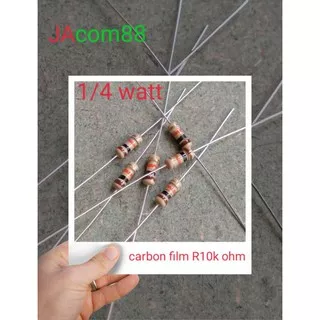 resistor carbon film 10k ohm 1/4 watt