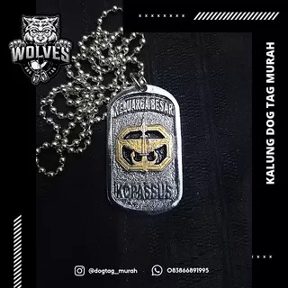 Kalung dogtag Kopassus / Kalung TNI / Dog tag TNI AD / Kalung Kopassus cor desain bolak balik