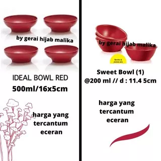 mangkuk /bowl ideal merah// sweet bowl (eceran)