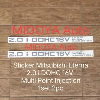 Sticker Mitsubishi Eterna 2.0 i DOHC 16V Multi Point Injection 1set 2pc