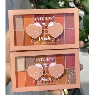 PEACH AKUR - AnyLady 12 Color Eyeshadow [ Eye Shadow Peach Any Lady ]