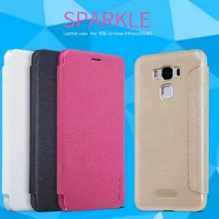 flipcase flipcover nillkin sparkle leather case Asus Zenfone 3 max 5.5 ZC553KL