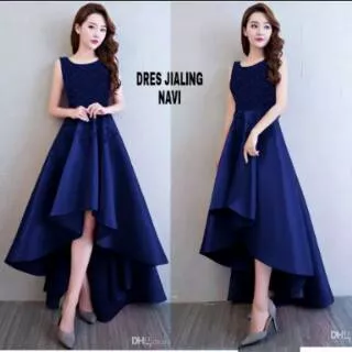 Jialing dress warna navy