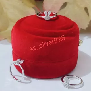 CINCIN ANAK PERAK BUNNY/KELINCI ASLI SILVER 925 LAPIS MAS PUTIH -RING FASHION KIDS