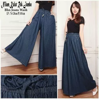 Celana kulot rok mimy jeans jumbo long pant