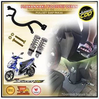 Pijakan kaki Bustep Footstep depan model Spiral Yamaha Xeon GT 125 2014-2016 Fullset Siap pakai