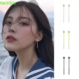 TWINKLE1 4cm Stud Earring Women Fashino Jewelry Tassel Earrings Creative Minimalist Gifts Temperament Short Simple Little Bead/Multicolor