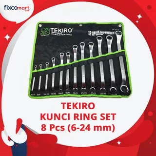 Tekiro Kunci Ring Set 8 Pcs (6-24 Mm) / Tekiro Box End Wrench Set