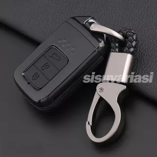 Smart Key Cover Case Kunci ABS Glossy Black Honda CRV Turbo Prestige