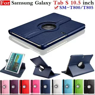 Samsung Galaxy Tab S 10.5 T800 T805 Rotate 360 Leather Flip Cover Case Sarung T800