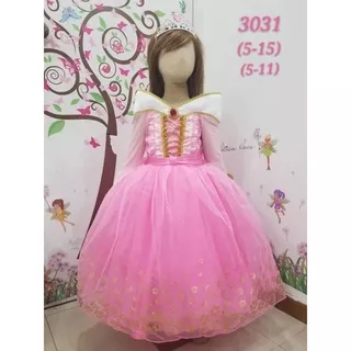Dress Anak Princess  Aurora Baju Anak Princess / Kostum Frozen Elsa Dress Elsa II