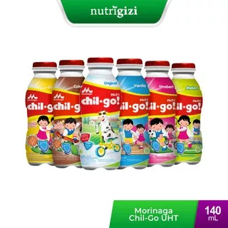 Nutrigizi | Morinaga Chil-Go Susu UHT Cair Siap Minum Pertumbuhan Anak 1-12 tahun 6 x 140 ml