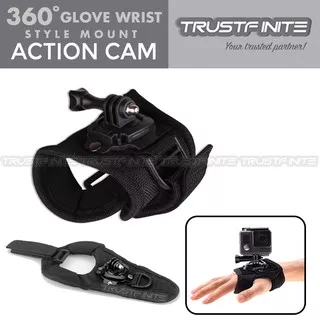 360 Glove Style Wrist Hand Strap Mount Osmo Action GoPro Xiao Yi BPro