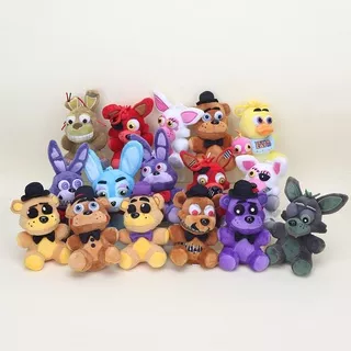 Gantungan Kunci Boneka plush Karakter five nights at freddy `s 4 fnaf foxy chica bonnie golden freddy nightmare 15cm