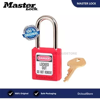 Gembok Master Lock Safety LOTO 410 Merah Red Thermoplastic Masterlock Padlock