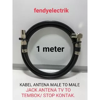 Kabel Antena TV Jack Compression 1 Meter / Male L to Male