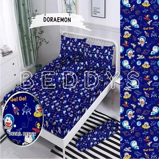 Sprei Homemade DORAEMON SPACE ASTRONOT Katun Tidur Nyenyak Ukuran 100 120 140 160x200 180 200