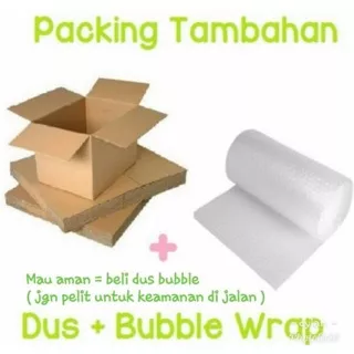 Extra Kardus Box & Bubble Wrap / Dus Karton Shopee ( Tambahan Packing Agar Paket Aman Tidak Pecah)